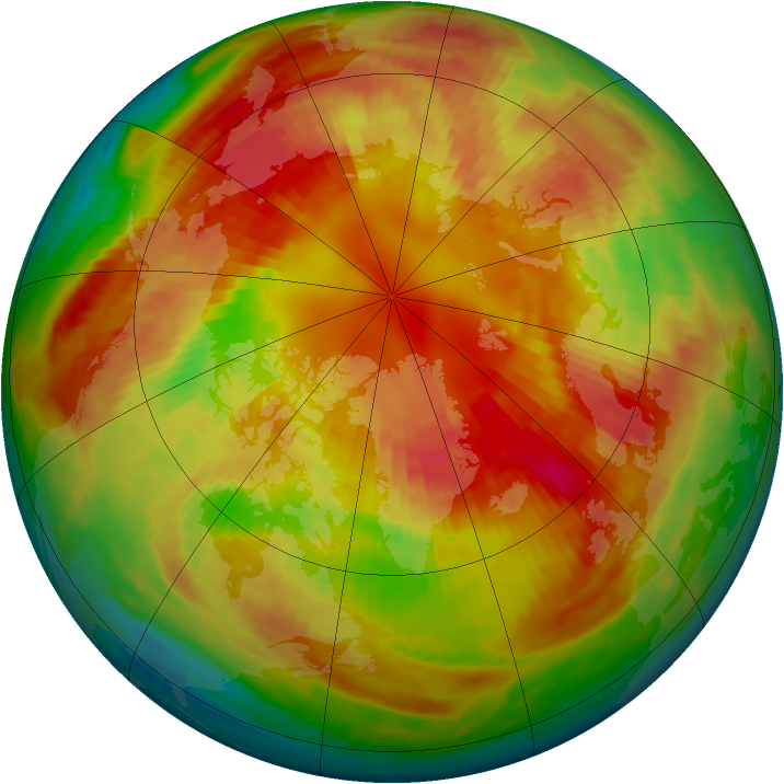 Arctic ozone map for 03 March 2001